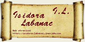 Isidora Labanac vizit kartica